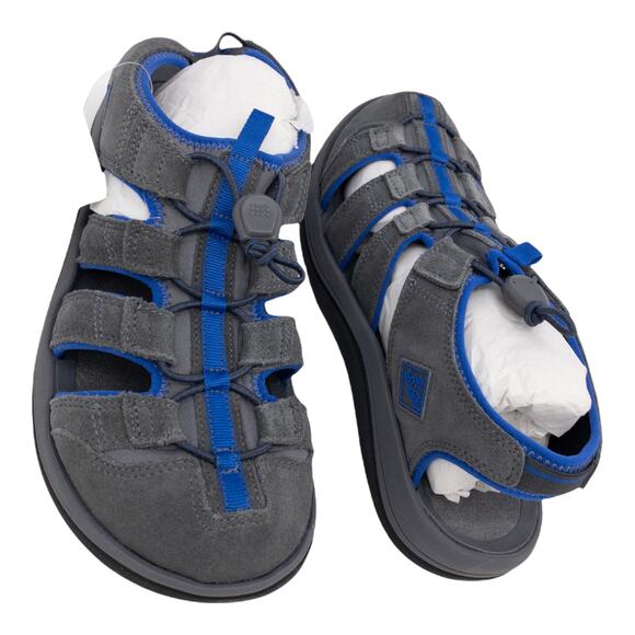 The Original Muck Boot Men's Gray Wanderer Leather Bungee Closure Sandals 12 - Picture 5 of 8